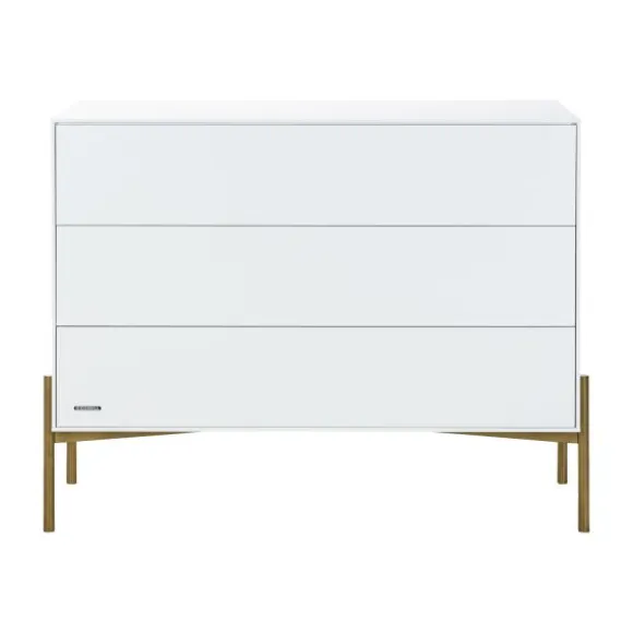 Kidsmill Boutique Babykamer Wit / Brass | Bed 60 x 120 cm + Commode