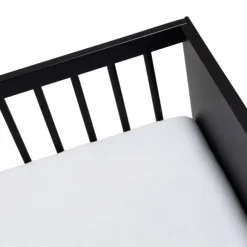 Kidsmill Boutique Babykamer Zwart / Brass | Bed 60 x 120 cm + Commode + Kast 2-Deurs