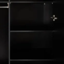 Kidsmill Boutique Babykamer Zwart / Brass | Bed 60 x 120 cm + Commode + Kast 2-Deurs