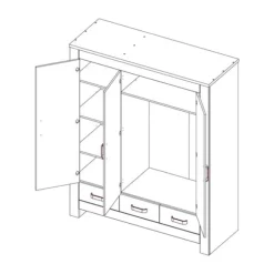 Kidsmill Brent Babykamer Oldwood | Bed 60 x 120 cm + Commode