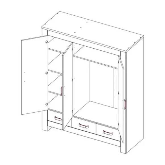 Kidsmill Brent Kinderkamer Oldwood | Bed 90 x 200 cm + Bureau