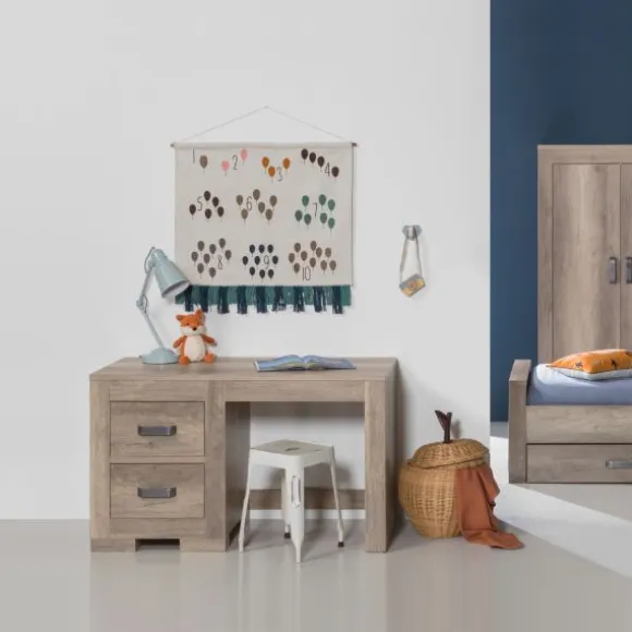 Kidsmill Brent Kinderkamer Oldwood | Bed 90 x 200 cm + Bureau