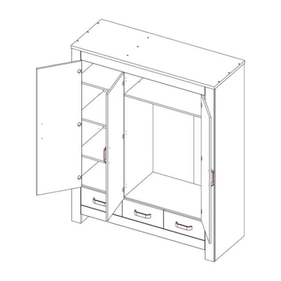 Kidsmill Brent Kinderkamer Oldwood | Bed 90 x 200 cm + Bureau