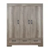 Kidsmill Brent Kledingkast 3-Deurs Oldwood