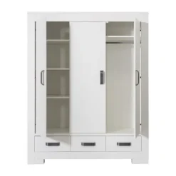 Kidsmill Brent Kledingkast 3-Deurs Wit