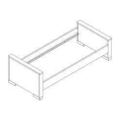 Kidsmill Brent Oldwood Bed Grijs 90 x 200 cm