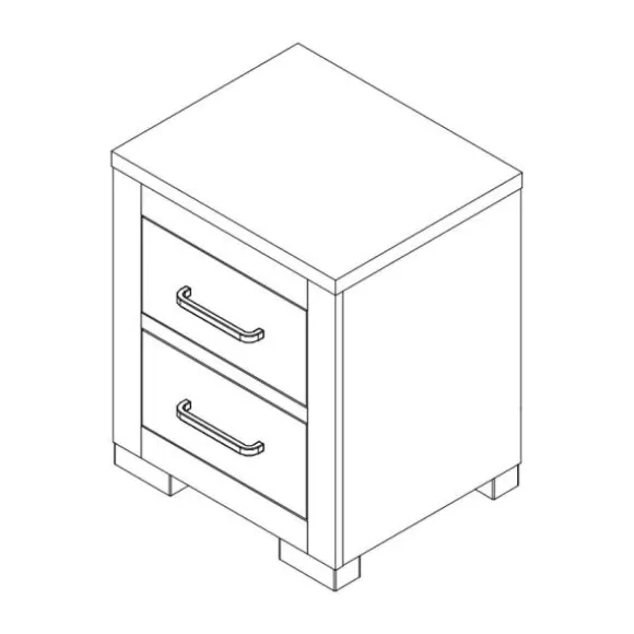 Kidsmill Brent Oldwood Nachtkastje Grijs