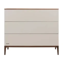 Kidsmill Intense Babykamer Oatmeal/Walnoot | Ledikant 60 x 120 cm + Commode