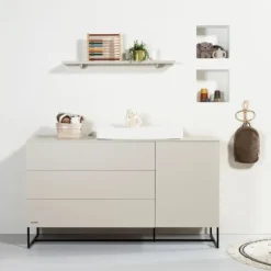 Kidsmill Intense II Babybed Mat Oatmeal - Zwart - 60 x 120 cm