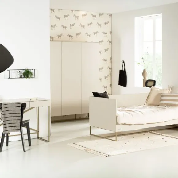 Kidsmill Intense II Bedbank 90 x 200 - Oatmeal / Patinated Brass