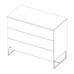 Kidsmill Intense II Commode 3L Mat Zwart - Zwart - Marmer Zwart