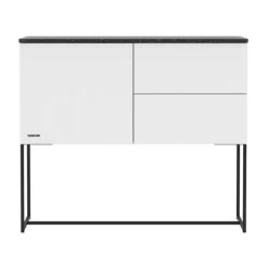 Kidsmill Intense II Commode 1D / 2L Mat Wit - Zwart - Mat Wit