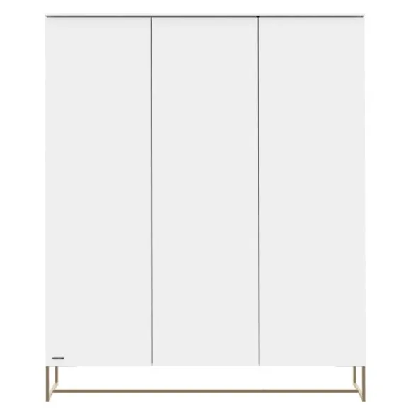 Kidsmill Intense II Kast 3-Deurs - Wit / Patinated Brass