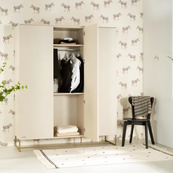 Kidsmill Intense II Kast 3-Deurs - Oatmeal / Patinated Brass