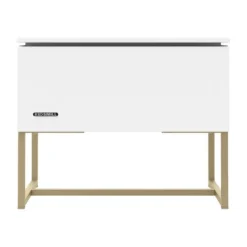 Kidsmill Intense II Kinderkamer Wit / Patinated Brass | Bedbank 90 x 200 cm + Bureau
