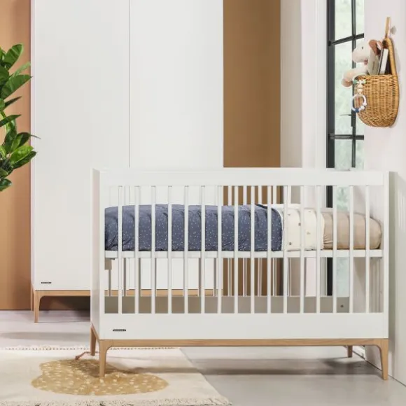 Kidsmill Intense II Ledikant - 60 x 120 cm - Mat Wit / Eiken