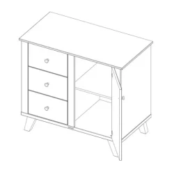 Kidsmill Lars Babykamer Wit / Naturel | Bed 60 x 120 cm + Commode