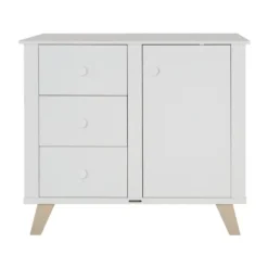 Kidsmill Lars Babykamer Wit / Naturel | Bed 60 x 120 cm + Commode
