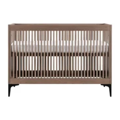 Kidsmill Levi Babykamer Incl. Rechte Potenset Walnoot | Ledikant 60 x 120 cm + Commode