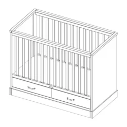 Kidsmill Newport Babybed Wit 60 x 120 cm