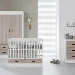 Kidsmill Newport Babybed Wit / Eiken 70 x 140 cm