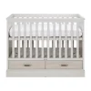 Kidsmill Newport Babykamer Incl. RVS Grepen - Oatmeal / Eiken | Ledikant 60 x 120 cm + Commode + Kast