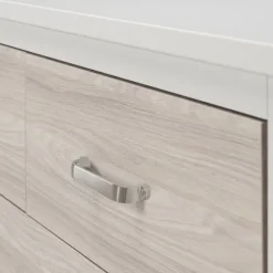 Kidsmill Newport Babykamer Incl. RVS Grepen - Oatmeal / Eiken | Ledikant 60 x 120 cm + Commode + Kast