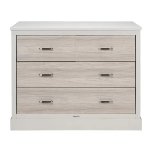Kidsmill Newport Babykamer Incl. RVS Grepen - Oatmeal / Eiken | Ledikant 60 x 120 cm + Commode + Kast