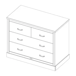 Kidsmill Newport Babykamer Wit / Eiken | Bed 60 x 120 cm + Commode