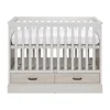 Kidsmill Newport Babykamer Incl. Zwarte Grepen - Oatmeal / Eiken | Ledikant 60 x 120 cm + Commode