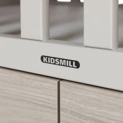 Kidsmill Newport Babykamer Incl. Zwarte Grepen - Oatmeal / Eiken | Ledikant 60 x 120 cm + Commode