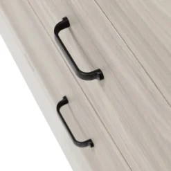 Kidsmill Newport Babykamer Incl. Zwarte Grepen - Oatmeal / Eiken | Ledikant 60 x 120 cm + Commode