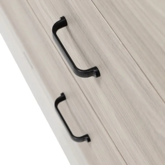 Kidsmill Newport Babykamer Incl. Zwarte Grepen - Oatmeal / Eiken | Ledikant 60 x 120 cm + Commode