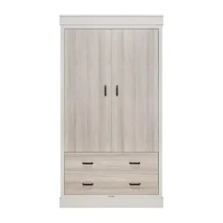 Kidsmill Newport Babykamer Incl. Zwarte Grepen - Oatmeal / Eiken | Ledikant 60 x 120 cm + Commode