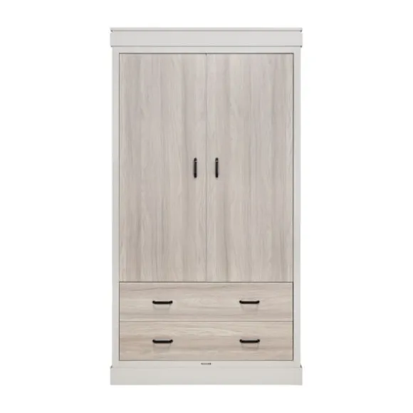 Kidsmill Newport Babykamer Incl. Zwarte Grepen - Oatmeal / Eiken | Ledikant 60 x 120 cm + Commode