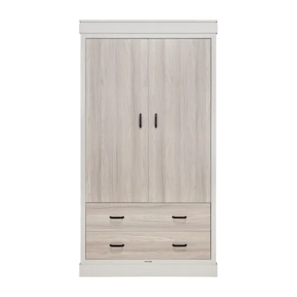 Kidsmill Newport Babykamer Incl. Zwarte Grepen - Oatmeal / Eiken | Ledikant 60 x 120 cm + Commode