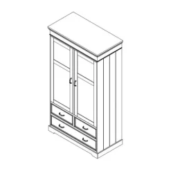 Kidsmill Savigno Kledingkast 2-Deurs Met Kruis Wit