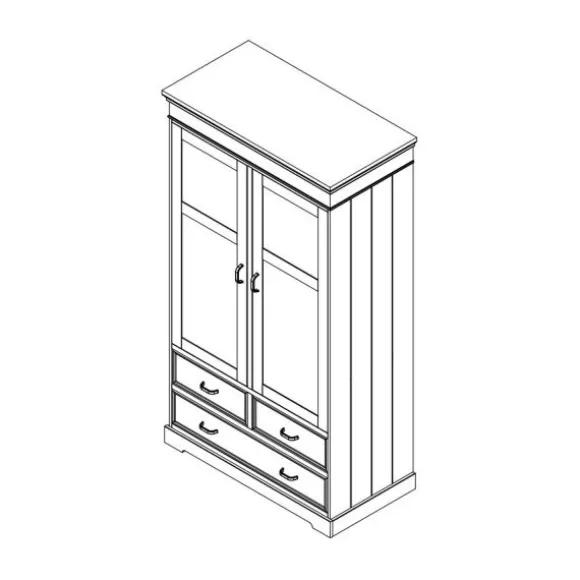 Kidsmill Savigno Kledingkast 2-Deurs Met Kruis Wit