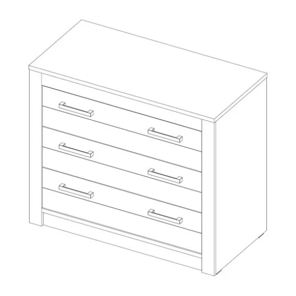 Kidsmill Sem Nautic Babykamer Grijs | Bed 60 x 120 cm + Commode