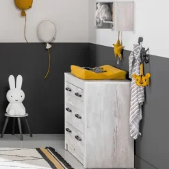 Kidsmill Sem Nautic Babykamer Grijs | Bed 60 x 120 cm + Commode