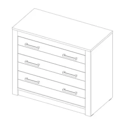 Kidsmill Sem Nautic Babykamer Grijs | Bed 60 x 120 cm + Commode