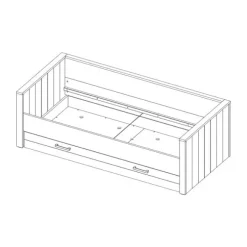 Kidsmill Sem Nautic Grijs Bedbank Met Lade 90 x 200 cm