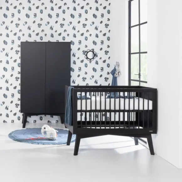 Kidsmill Sixties Babybed Zwart Mat 60 x 120 cm