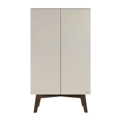 Kidsmill Sixties Babykamer Oatmeal / Walnoot | Commode + Kast 2-Deurs