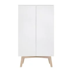 Kidsmill Sixties Kinderkamer Wit Mat / Naturel | Bed 90 x 200 + Bureau + Kast 2-Deurs