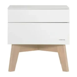 Kidsmill Sixties Kinderkamer Wit Mat / Naturel | Bed 90 x 200 + Bureau + Kast 2-Deurs