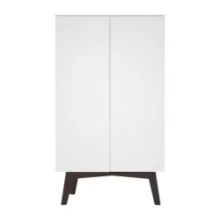 Kidsmill Sixties Kinderkamer Wit Mat / Walnoot | Bed 90 x 200 cm + Kast 2-Deurs