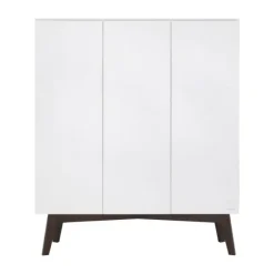 Kidsmill Sixties Kinderkamer Wit Mat / Walnoot | Bed 90 x 200 cm + Kast 2-Deurs