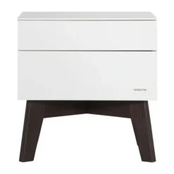 Kidsmill Sixties Kinderkamer Wit Mat / Walnoot | Bed 90 x 200 cm + Kast 2-Deurs