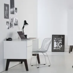 Kidsmill Sixties Kinderkamer Wit Mat / Walnoot | Bed 90 x 200 cm + Kast 2-Deurs